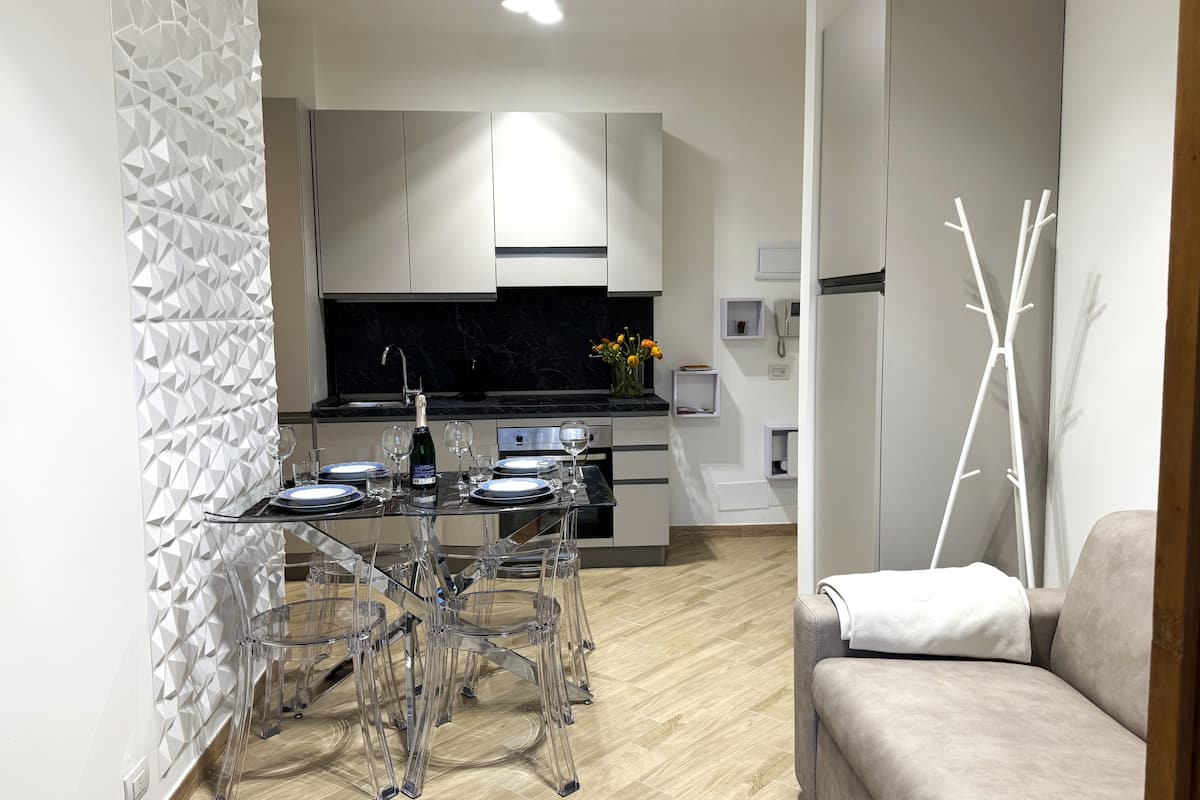 Soggiorno e cucina di Dimora Eleonora