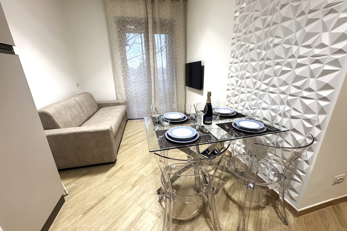 Soggiorno e cucina di Dimora Eleonora