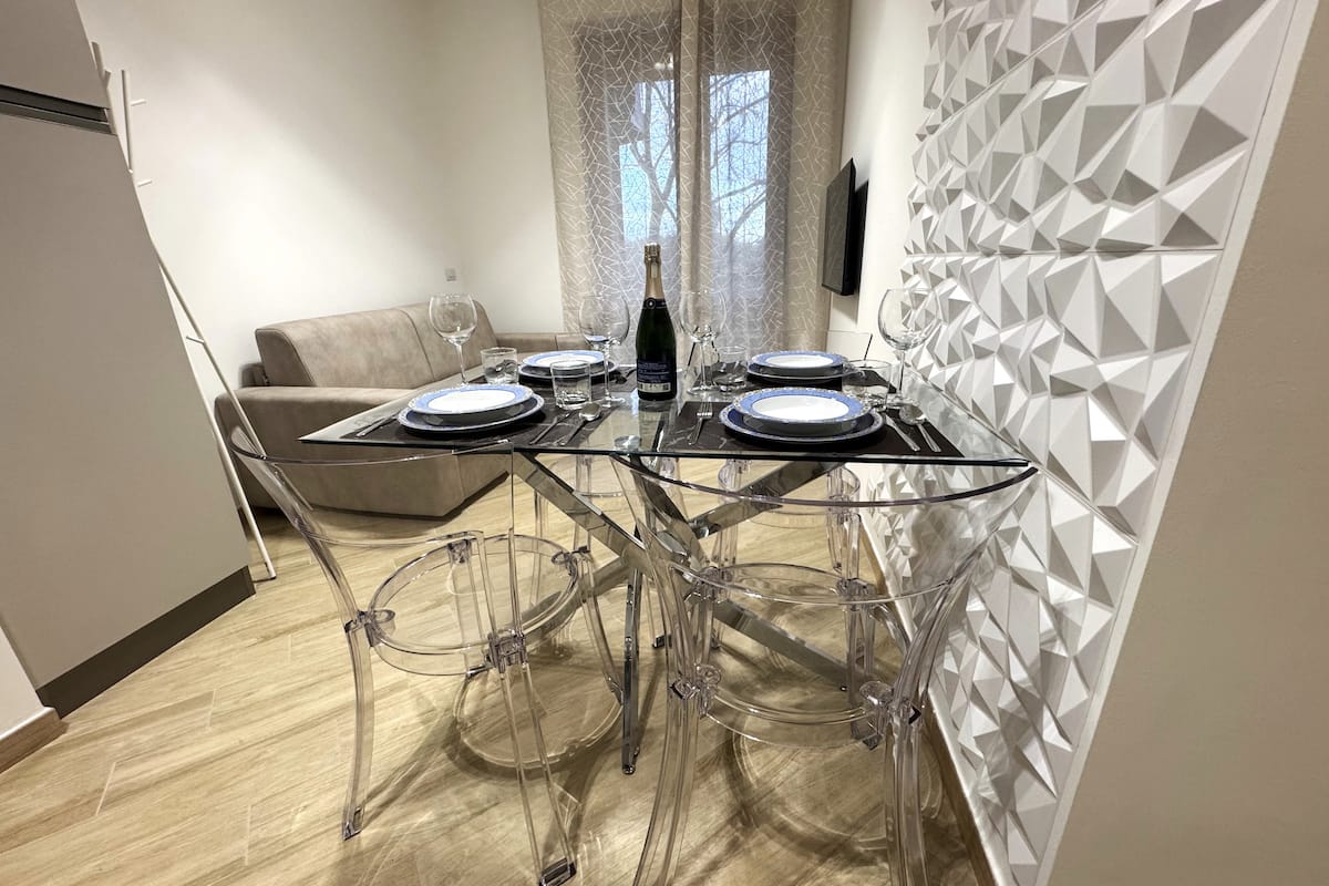 Soggiorno e cucina di Dimora Eleonora