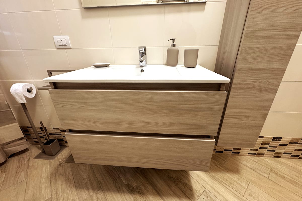 Bagno e lavanderia di Dimora Eleonora